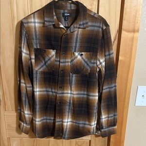 Urban Pipeline Brown Plaid Button Down Shirt